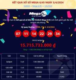 ảnh chụp màn hình quả xổ số mega