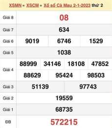 giao diện app kết quả xổ số cà mau ngày 8 tháng 6