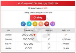giao diện app kết quả xổ số mega 645 ngày hôm nay