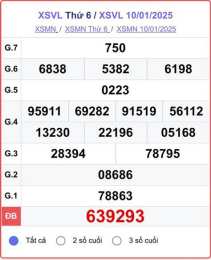 giao diện app kết quả xổ số vĩnh long ngày 16 tháng 01
