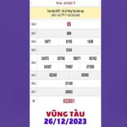 kết quả sổ xố vũng tàu