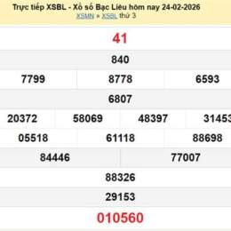 kết quả xổ số bạc liêu ngày 24 tháng 03