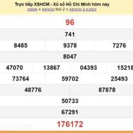 kết quả xổ số đài thành phố hồ chí minh hôm nay