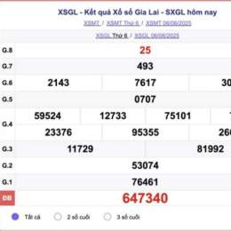kết quả xổ số gia lai ngày