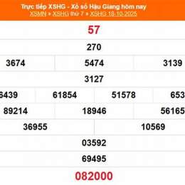 kết quả xổ số hậu giang ngày 18 tháng 10