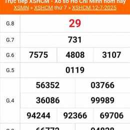 kết quả xổ số hồ chí minh ngày 26 tháng 1