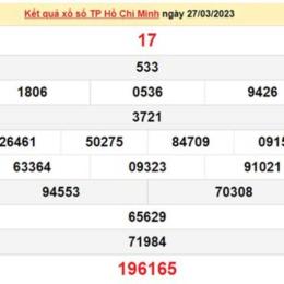 kết quả xổ số hồ chí minh ngày 27 tháng 7