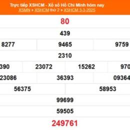 kết quả xổ số hồ chí minh ngày 6 tháng 7