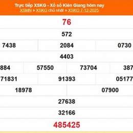 kết quả xổ số kiên giang ngày 7 tháng 12