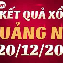 kết quả xổ số quảng ngãi ngày 20 tháng 12