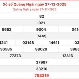 kết quả xổ số quảng ngãi ngày 27 tháng 6
