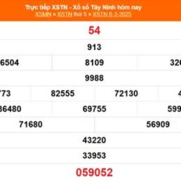 kết quả xổ số tây ninh ngày mùng 6 tháng 8