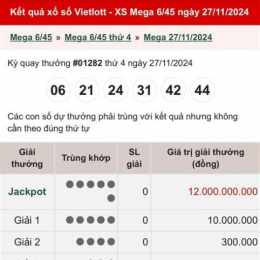 kết quả xổ số vietlott ngày 11 tháng 11