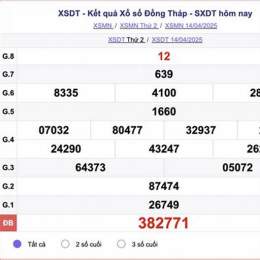 số xổ đồng tháp hàng tuần