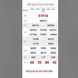 sổ xố miền bắc ngày hôm nay