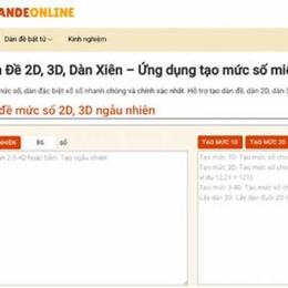 ứng dụng tạo dàn xổ số