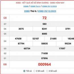 xem kết quả xổ số bình dương hôm nay