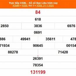 xổ số bạc liêu ngày 4 tháng 7