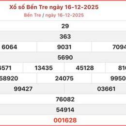 xo so ben tre 30/12