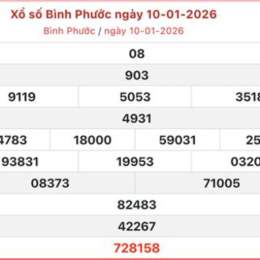 xổ số bình phước 10/1