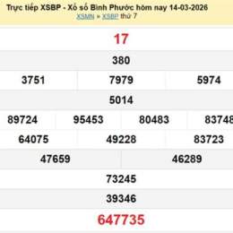 xổ số bình phước ngày 14 tháng 3 năm 2026