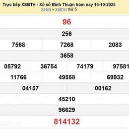xổ số bình thuận 16 tháng 10 năm 2025