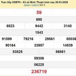 xổ số bình thuận ngày 26 tháng 03 năm 2026