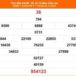 xổ số cà mau 24 tháng 11 năm 2025