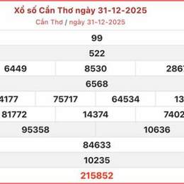 xổ số cần thơ ngày 31 tháng