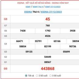xổ số đà nẵng 27 tháng 5