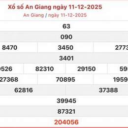 xổ số đài an giang ngày 11 tháng 6