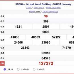 xổ số đài đà nẵng hôm qua