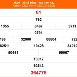 xổ số đài đồng tháp ngày 27 tháng 04
