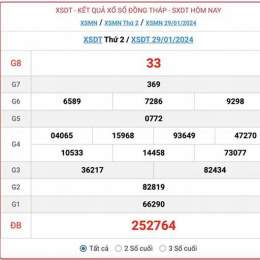 xổ số đài đồng tháp ngày 29 tháng 6