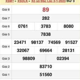 xổ số đắk lắk thứ ba tuần rồi