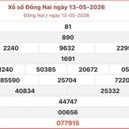 xổ số đồng nai ngày 13 tháng 05 năm 2006
