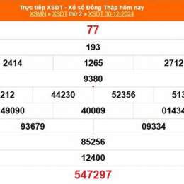 xổ số đồng tháp 1 tây tháng 12