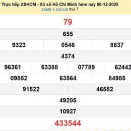 xổ số hồ chí minh ngày 6 tháng 6 năm 2006