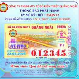 xổ số kiến thiết quảng ngãi ngày 22 tháng 11