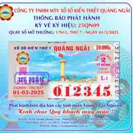 xổ số kiến thiết quảng ngãi ngày 25 tháng 10