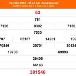xổ số kiến thiết sóc trăng 29 tháng 04