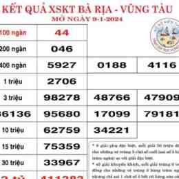 xổ số kiến thiết vũng tàu ngày 9 tháng 6