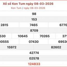 xổ số kon tum hôm nay 8 3