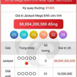 xổ số mega ngày 22 tháng 7