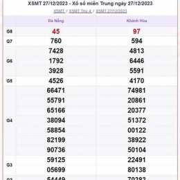 xổ số miền trung thứ bảy tuần vừa qua