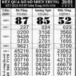 xổ số minh ngọc - miền trung 30 ngày