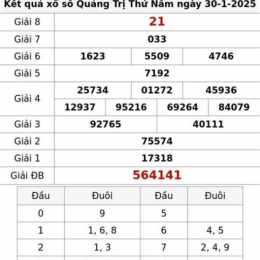 xổ số quảng trị 30 tháng 7