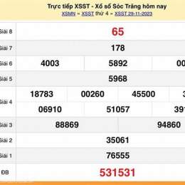 xổ số sóc trăng ngày 29 tháng 7 năm 2016