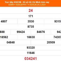 xổ số thành phố hồ chí minh 24 tháng 01