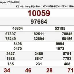 xổ số thứ hai ngày 27 tháng 04